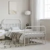 Image de vidaXL Bedframe met hoofd- en voeteneinde metaal wit 100x190 cm352639