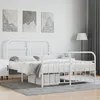 Image de vidaXL Cadre de lit métal avec tête de lit-pied de lit blanc 140x200cm 352646