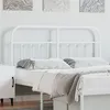 Image de vidaXL Tête de lit métal blanc 150 cm, tête de lit pour lit double, tête de lit noire,, tête de lit en métal
