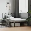 Image de vidaXL Bedframe met hoofdbord metaal zwart 107x203 cm353435