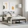Image de vidaXL Cadre de lit métal avec tête de lit noir 120x190 cm 353436
