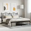Image de vidaXL Bedframe met hoofdbord metaal zwart 160x200 cm353442