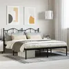 Image de vidaXL Bedframe met hoofdbord metaal zwart 180x200 cm353443