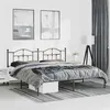 Image de vidaXL Bedframe met hoofdbord metaal zwart 183x213 cm353444