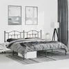Image de vidaXL Bedframe met hoofdbord metaal zwart 193x203 cm353445