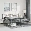 Image de vidaXL Bedframe met hoofd- en voeteneinde metaal zwart 183x213 cm353462