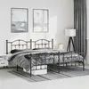 Image de vidaXL Bedframe met hoofd- en voeteneinde metaal zwart 193x203 cm353463