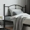 Image de vidaXL Tête de lit métal noir 107 cm, tête de lit en métal, tête de lit noire,, tête de lit pour lit simple