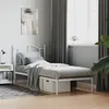 Image de vidaXL Cadre de lit métal avec tête de lit blanc 90x200 cm 353481