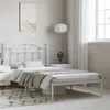 Image de vidaXL Bedframe met hoofdbord metaal wit 100x190 cm353482