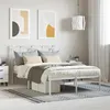 Image de vidaXL Cadre de lit métal avec tête de lit blanc 120x200 cm 353486