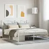 Image de vidaXL Bedframe met hoofdbord metaal wit 180x200 cm353492