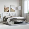 Image de vidaXL Bedframe met hoofdbord metaal wit 183x213 cm353493