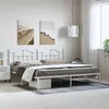 Image de vidaXL Bedframe met hoofdbord metaal wit 193x203 cm353494
