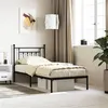Image de vidaXL Bedframe met hoofdbord metaal zwart 90x190 cm353529