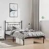 Image de vidaXL Bedframe met hoofdbord metaal zwart 100x190 cm353531