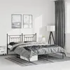 Image de vidaXL Bedframe met hoofdbord metaal zwart 135x190 cm353536