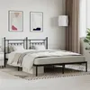 Image de vidaXL Bedframe met hoofdbord metaal zwart 180x200 cm353541