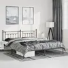 Image de vidaXL Bedframe met hoofdbord metaal zwart 183x213 cm353542