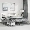Image de vidaXL Bedframe met hoofdbord metaal zwart 193x203 cm353543