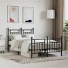 Image de vidaXL Bedframe met hoofd- en voeteneinde metaal zwart 120x190 cm353552