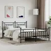Image de vidaXL Bedframe met voetbord zonder matras metaal zwart 180x200 cm353559