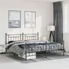 Image de vidaXL Bedframe met hoofd- en voeteneinde metaal zwart 183x213 cm353560
