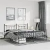 Image de vidaXL Bedframe met hoofd- en voeteneinde metaal zwart 193x203 cm353561