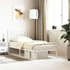Image de vidaXL Cadre de lit métal avec tête de lit blanc 80x200 cm, lit simple, meuble de chambre à coucher, lit d'invité, lit, cadre de lit en métal, sommier
