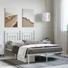 Image de vidaXL Bedframe met hoofdbord metaal wit 150x200 cm353588