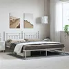 Image de vidaXL Bedframe met hoofdbord metaal wit 193x203 cm353592