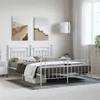 Image de vidaXL Bedframe met hoofd- en voeteneinde metaal wit 183x213 cm353609