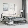 Image de vidaXL Bedframe met hoofdbord metaal zwart 183x213 cm353640
