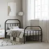 Image de vidaXL Bedframe met hoofd- en voeteneinde metaal zwart 90x190 cm353645