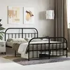 Image de vidaXL Bedframe met hoofd- en voeteneinde metaal zwart 140x200 cm353654