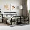 Image de vidaXL Bedframe met voetbord zonder matras metaal zwart 160x200 cm353656