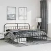 Image de vidaXL Bedframe met hoofd- en voeteneinde metaal zwart 183x213 cm353658