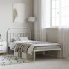 Image de vidaXL Bedframe met hoofdbord metaal wit 107x203 cm353680