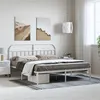 Image de vidaXL Bedframe met hoofdbord metaal wit 183x213 cm353689
