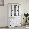 Image de vidaXL Buffet haut Corona blanc 112x43x196 cm bois massif pin mexicain, armoire, armoire de rangement, buffet, armoire 355086