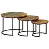 Image de Tables gigognes 3 pcs bois massif de récupération