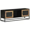 Image de vidaXL Meuble TV 110x30x40 cm bois massif de manguier et fer353889