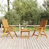 Image de vidaXL Salon de jardin 3 pcs bois de teck solide , ensemble de salon, ensemble de mobilier d'extérieur, ensemble de salon extérieur 3187811