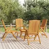 Image de vidaXL Salon de jardin 5 pcs bois massif de teck , ensemble de salon, ensemble de mobilier d'extérieur, ensemble de salon 3187812