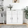 Image de Buffet blanc 91x28x75 cm bois d ingénierie