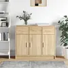 Image de Buffet chêne sonoma 91x28x75 cm bois d ingénierie