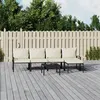 Image de Salon de jardin VIDAXL acier noir 6 pieces 6 personnes