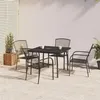 Image de vidaXL Ensemble à manger de jardin 5 pcs anthracite acier, ensemble de salle à manger, ensemble de salle à manger 3187968