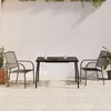 Image de vidaXL Ensemble à manger de jardin 3 pcs anthracite acier, ensemble de salle à manger, ensemble de salle à manger 3187969