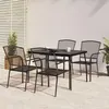 Image de vidaXL Ensemble à manger de jardin 5 pcs anthracite acier, ensemble de salle à manger, ensemble de salle à manger 3187970